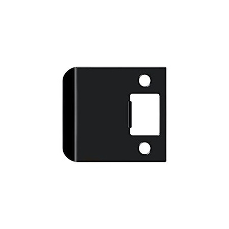Deltana Extended Lip Strike Plate, 2 1/4 x 2-1/2 in Paint Black SPE250U19